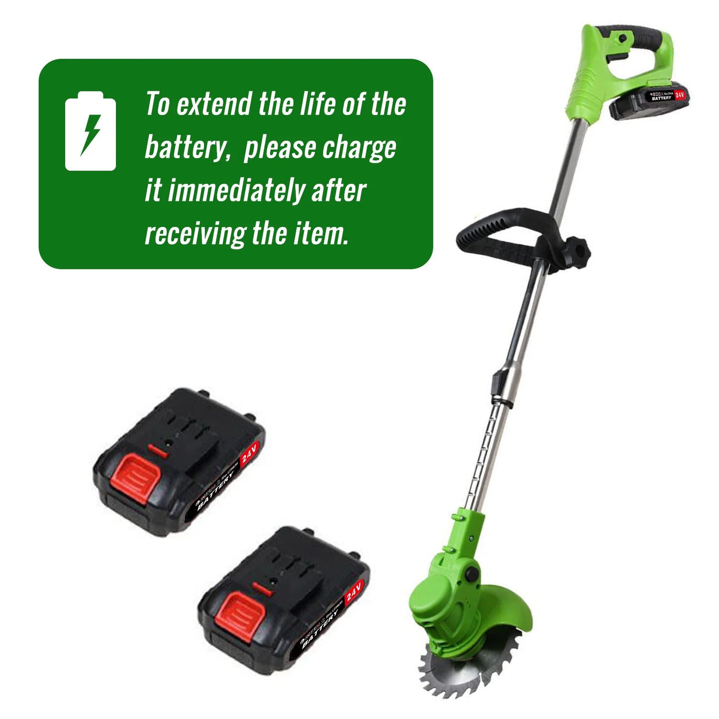 HG0076 Electric Cordless 2-In-1 Brushless Weed Trimmer For Lawn