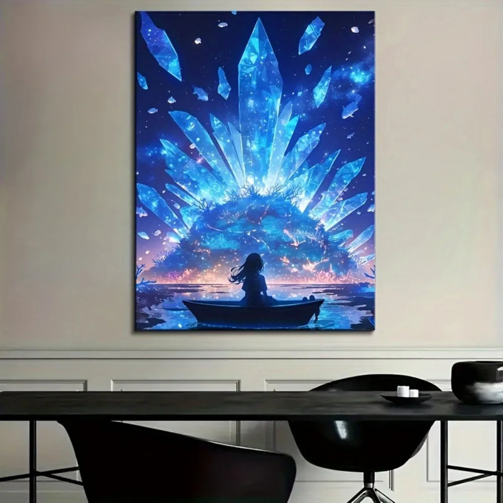 Anime Romantic Girl Poster Decor Wall Art For Living Room