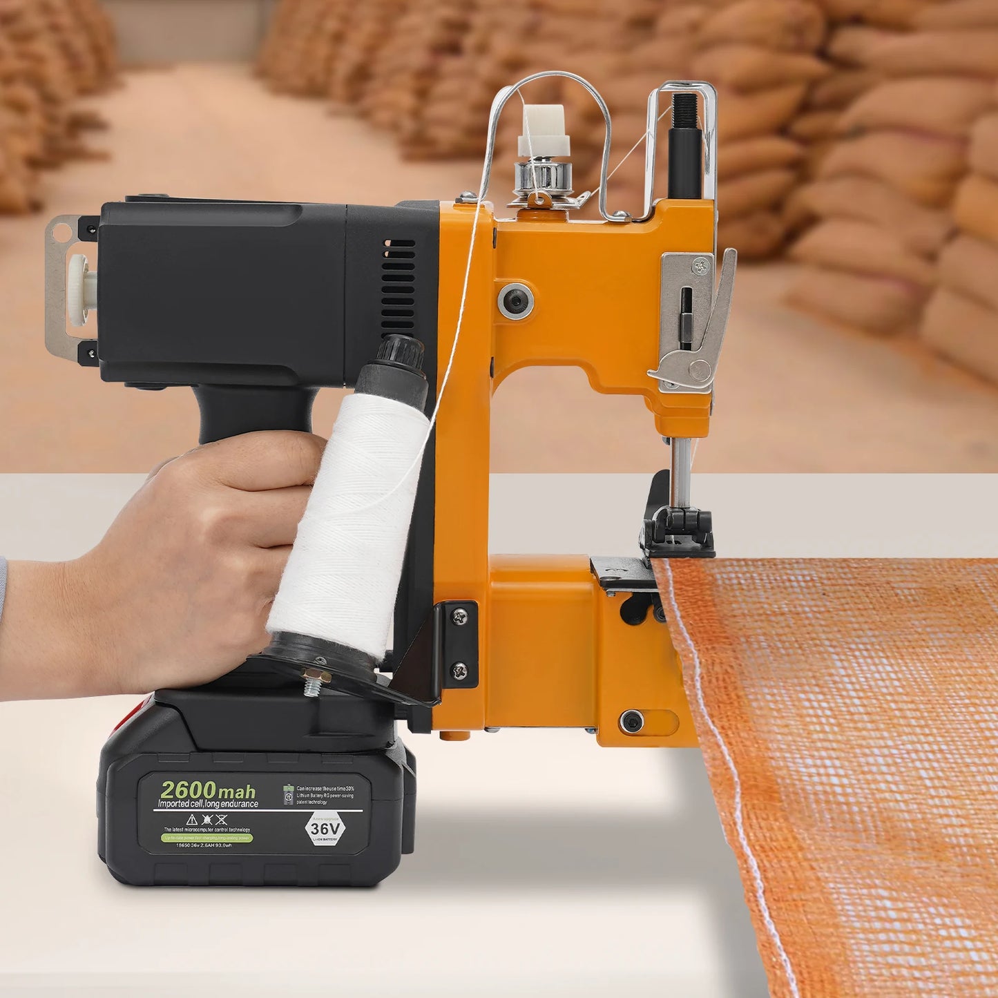 Portable 190W Handheld Bag Sewing Machine High Speed 18000 RPM