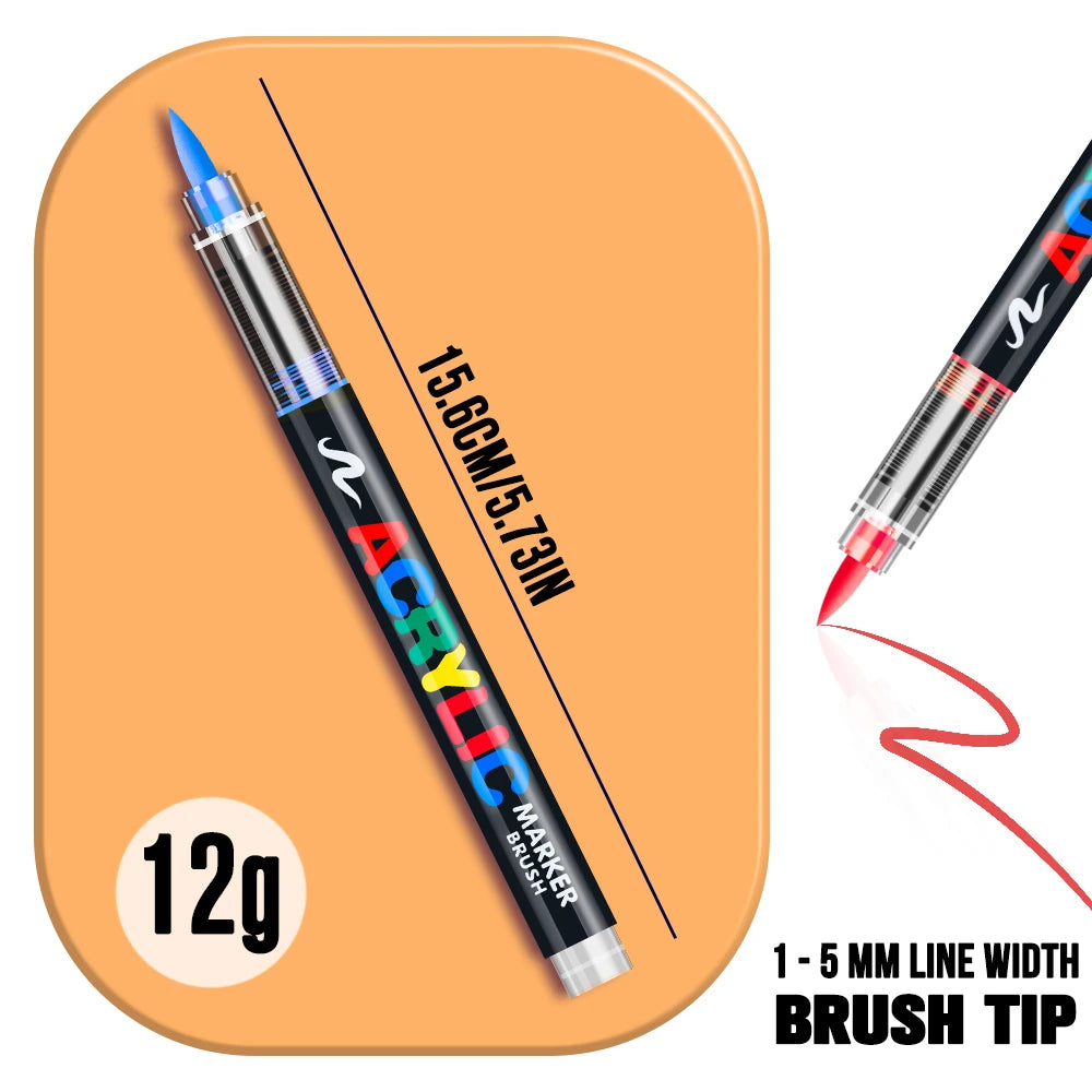 ART WALKER Acrylic Marker Set For Artwork And Craft Projects