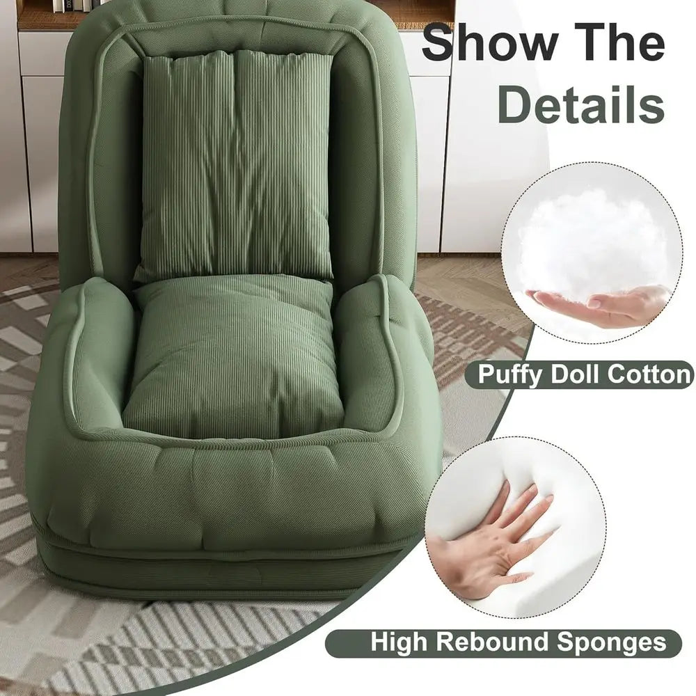 Corduroy Dog Bed For Adults Foldable Lounge Sofa With Cushions