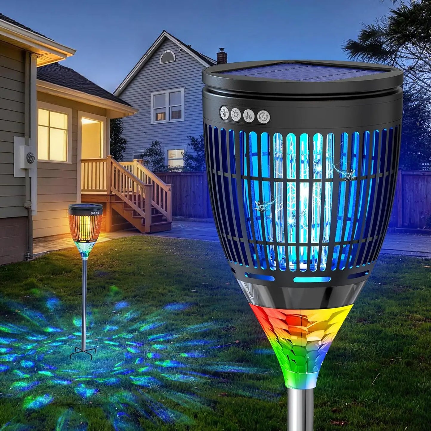Solar Bug Zapper Outdoor 4200V 3 In 1 Mosquito Zapper