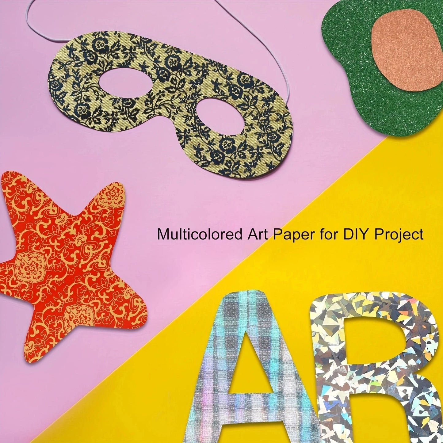 LISM Glitter Paper Assorted Holographic Cardstock For Crafts