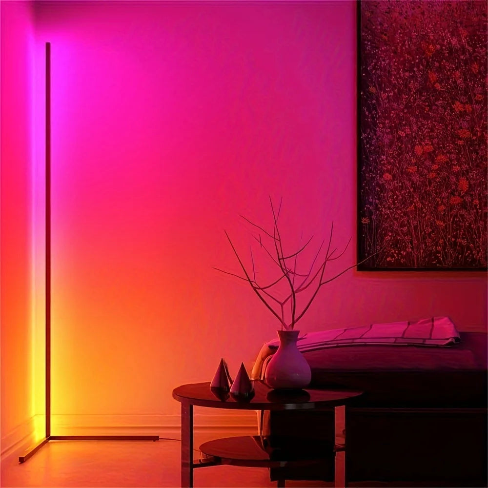 Corner Floor Lamp RGB LED For Living Room Game Room