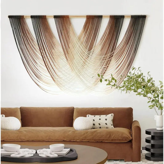 Dip Dyed Fiber Yarn Wall Hanging Wall Art Boho Decor