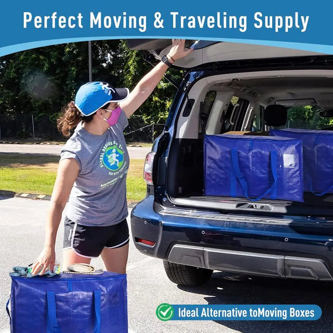 Extra Large Moving Bags Heavy Duty With Zippers And Handles