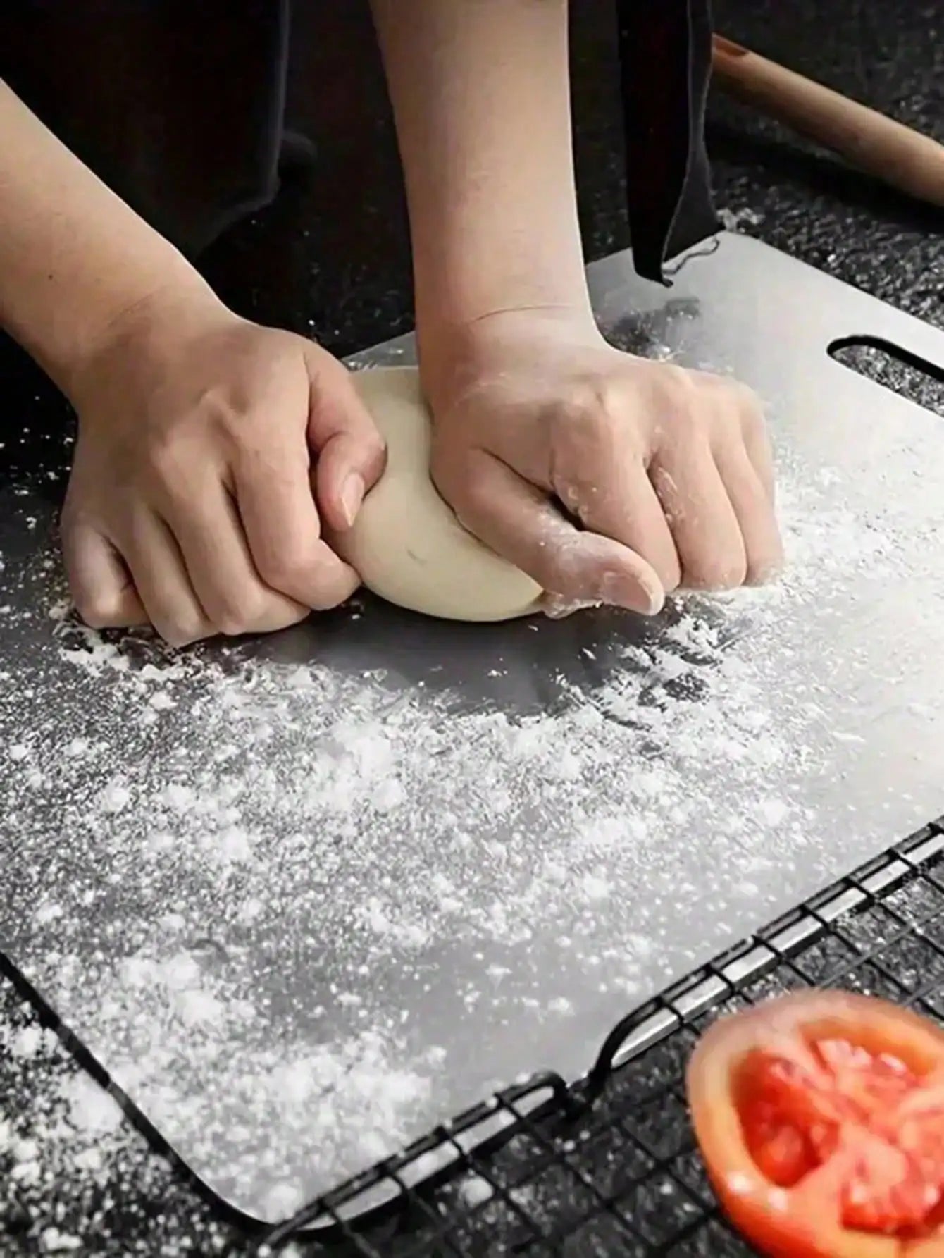 Titanium And 304 Stainless Steel Cutting Board Antibacterial Non Slip
