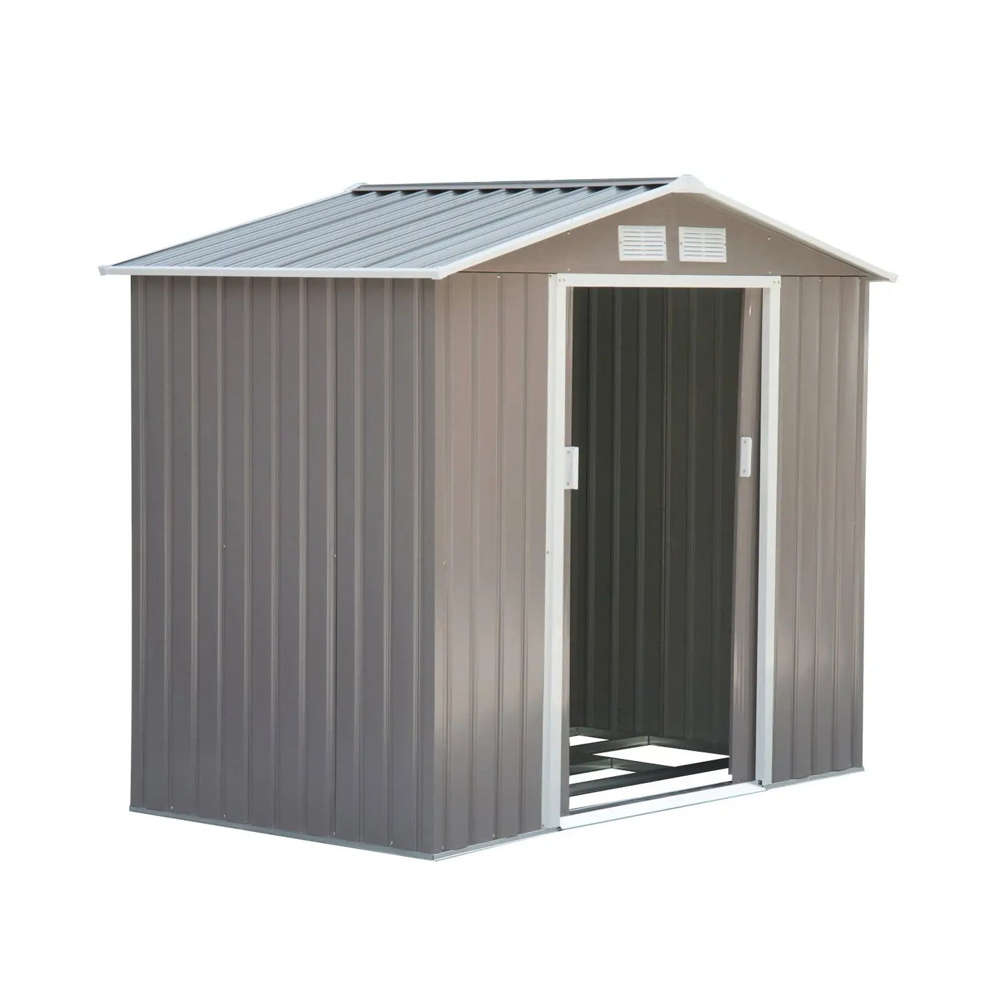 XIAOLANG Outdoor Metal Storage Shed With Foundation Kit And Lockable Doors