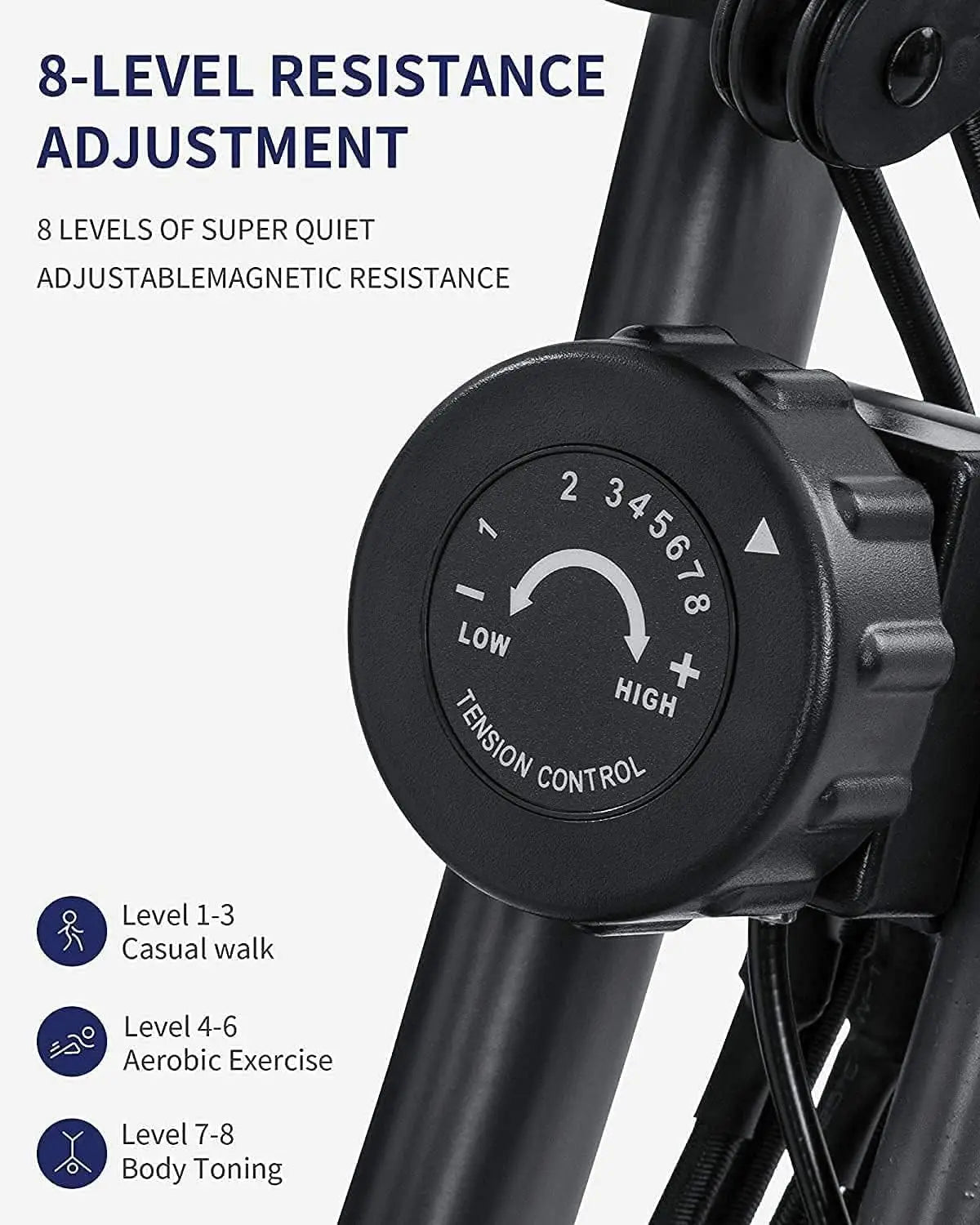 Folding Exercise Bike With Pulse Monitor And LCD Display