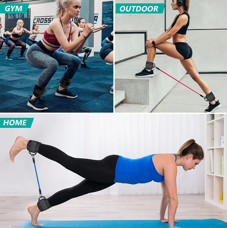 Ankle Resistance Bands Set For Leg And Glute Training Home
