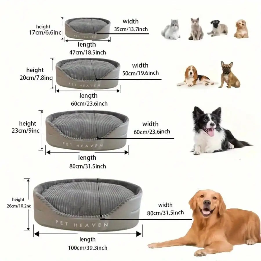 Machine Washable Cozy Pet Bed All Season Indoor Outdoor Use