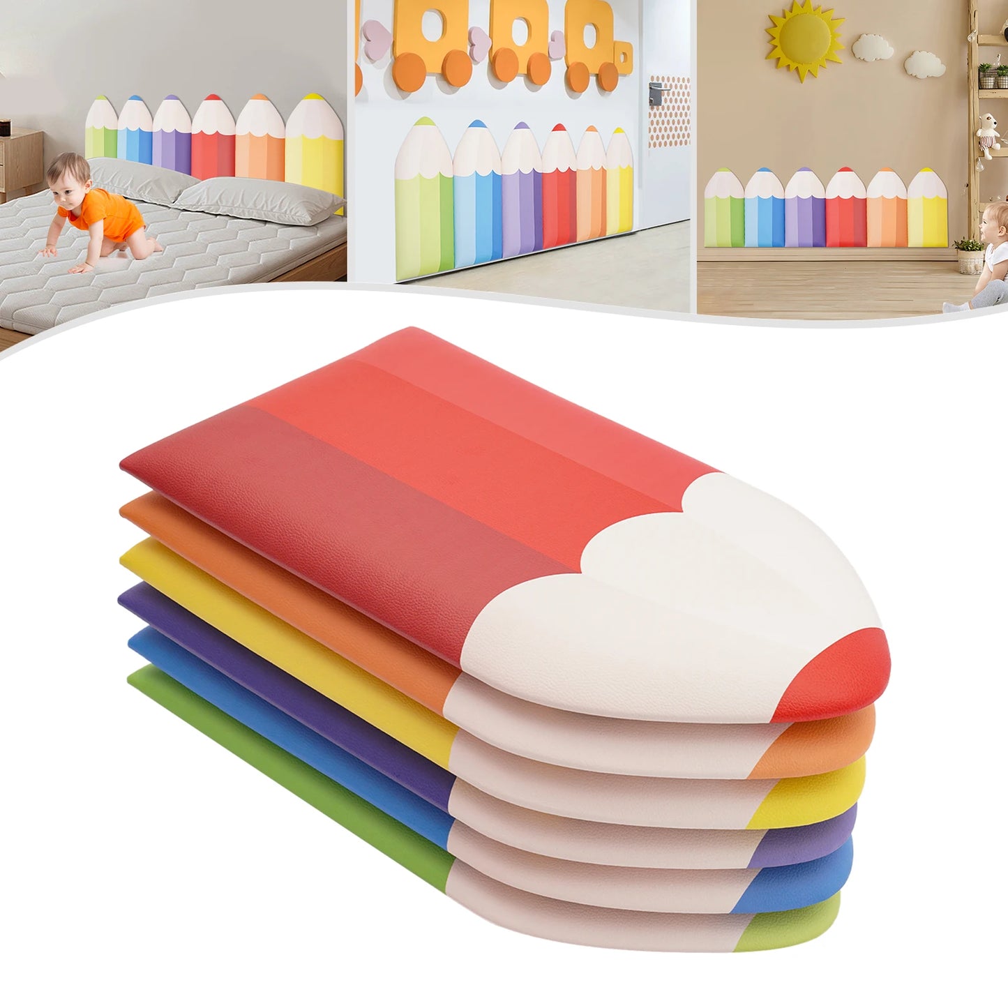 Pencil Wall Stickers Anti Collision Padding For Kids Rooms