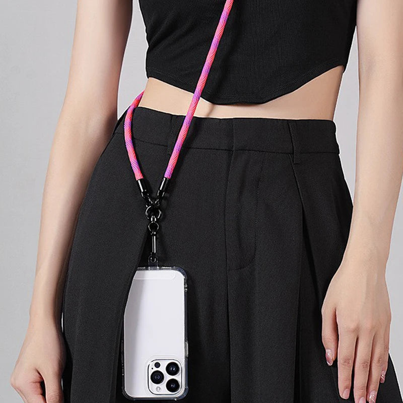 Fashion Phone Necklace Lanyard With Hook Card Holder For iPhone