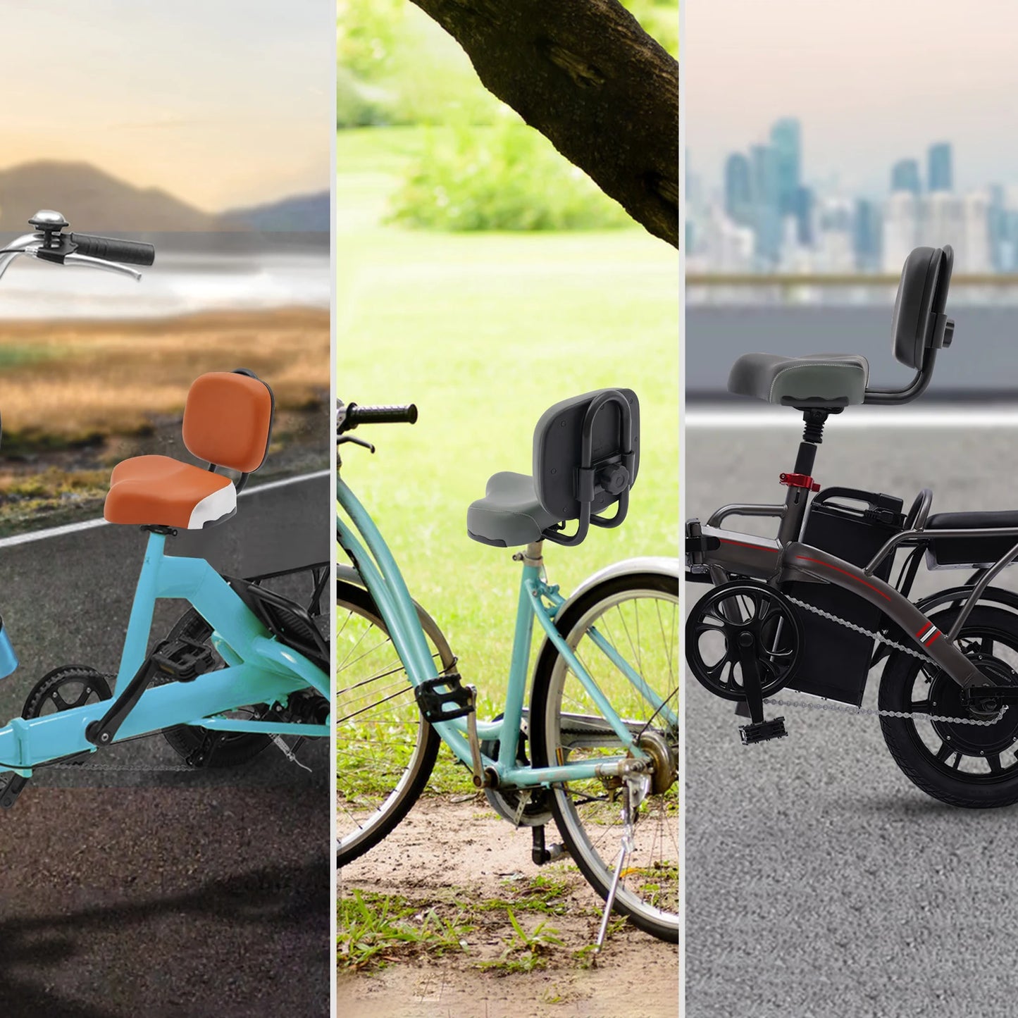Adjustable Tricycle Saddle With Backrest Extra Wide Universal Back Support