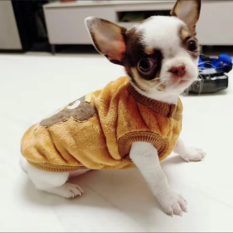 Cute Tea Cup Dog Sweater Fleece Warm Coat Small Dogs