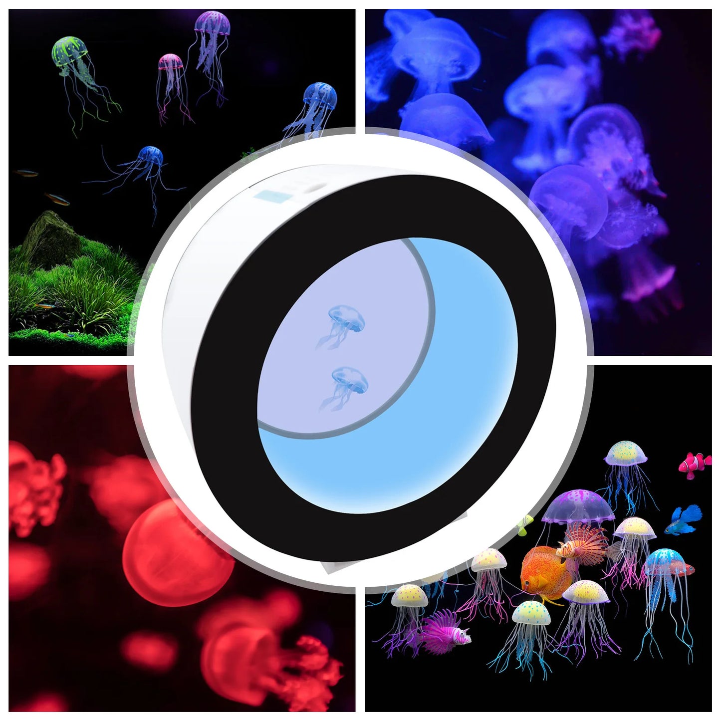 Electronic Jellyfish Aquarium Desktop Eco Tank With LED Lighting