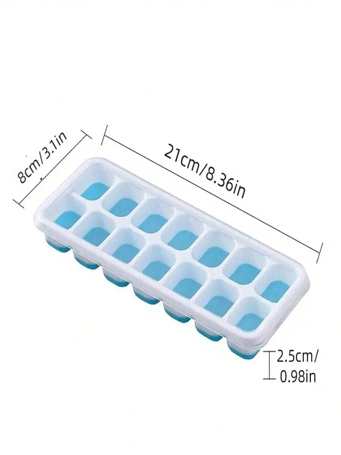 Multicolor Silicone Ice Cube Trays 14Cavity With Removable Lids