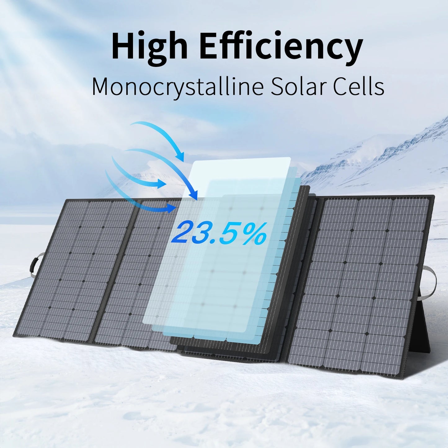 MHPOWOS 400W Portable Waterproof Foldable Solar Panel for Off Grid