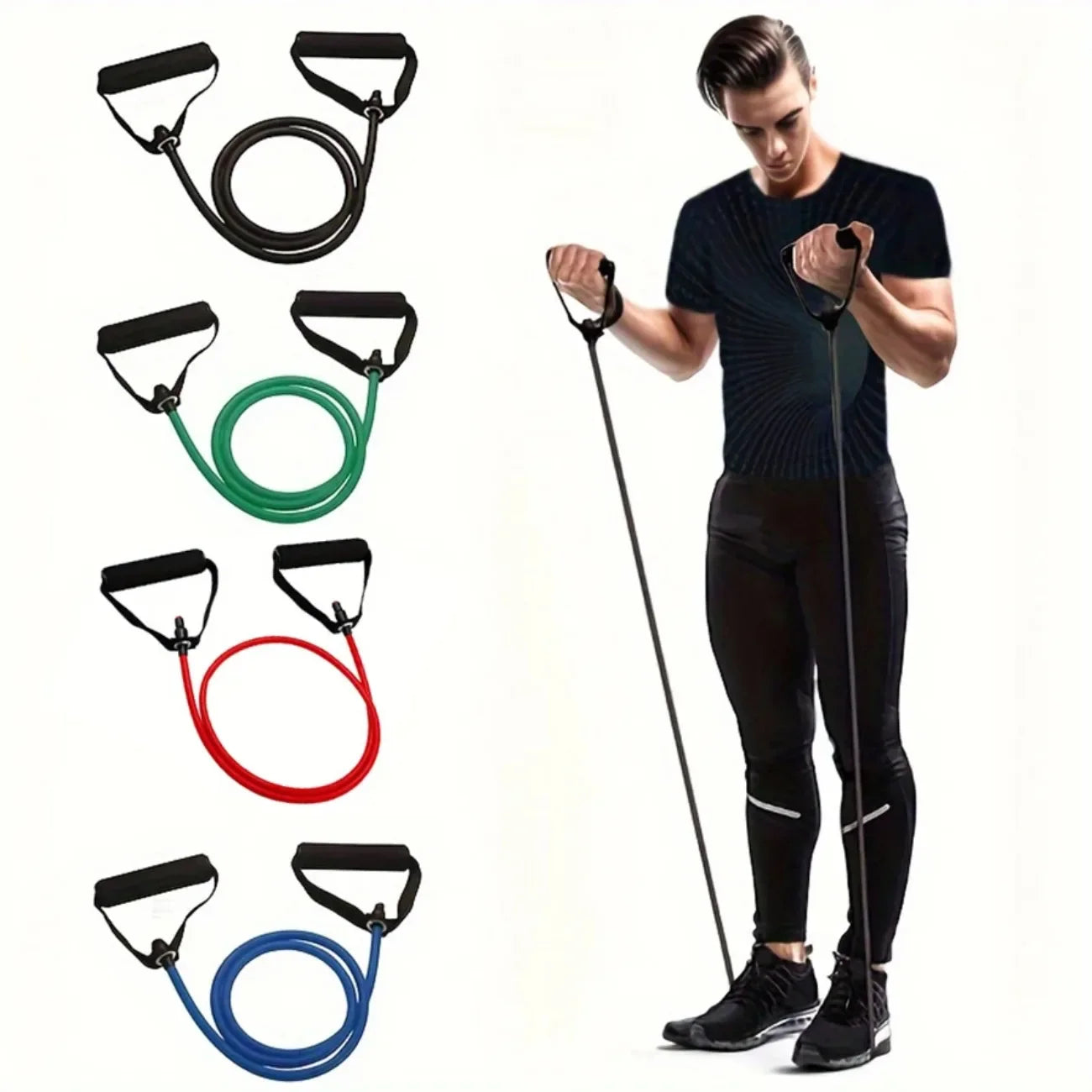 DIAMRI Resistance Band Set With Handles 3 Levels For Full Body Workout