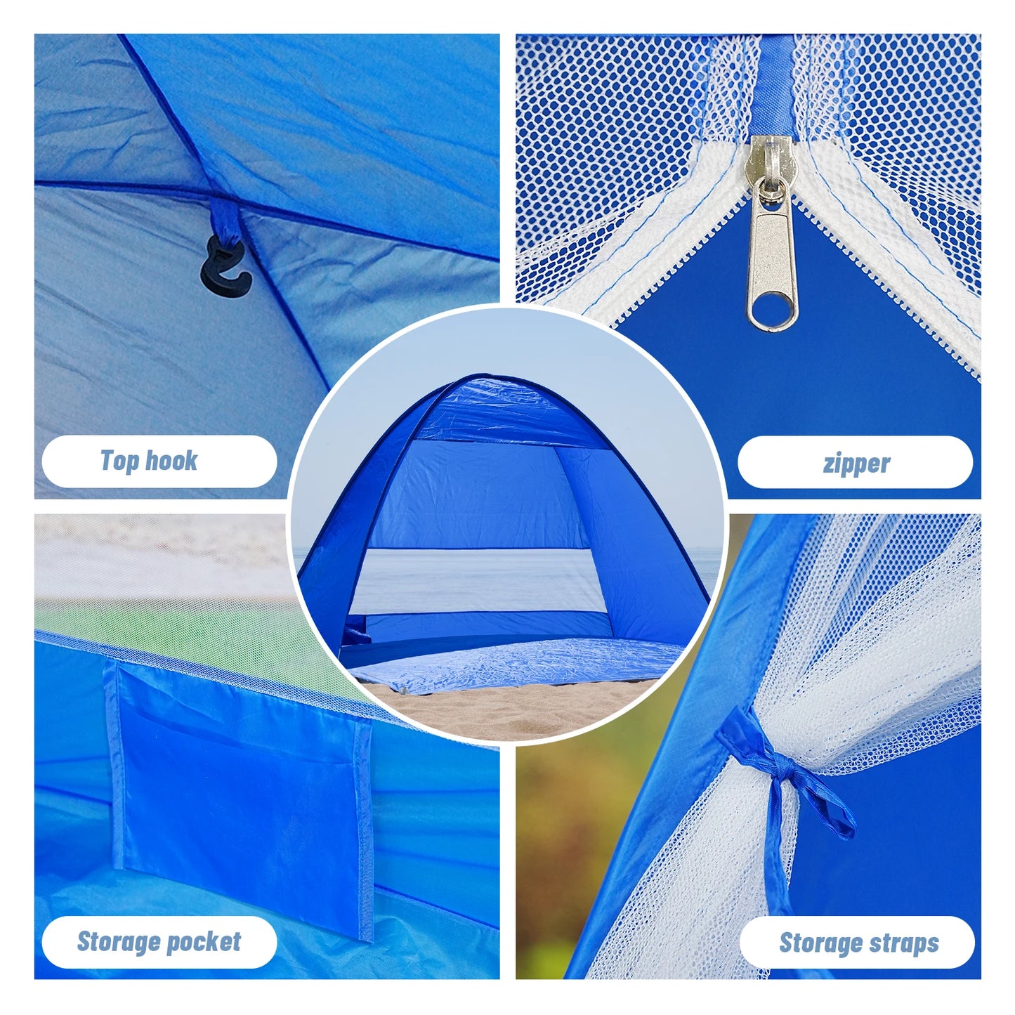 Pakicetus Pop Up Beach Tent With Carrying Bag For Outdoors