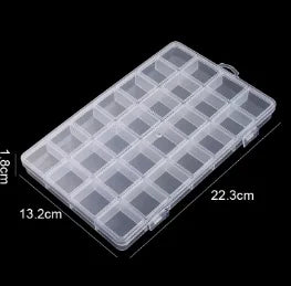 Plastic Jewelry Storage Case 28-Grid With Removable Dividers