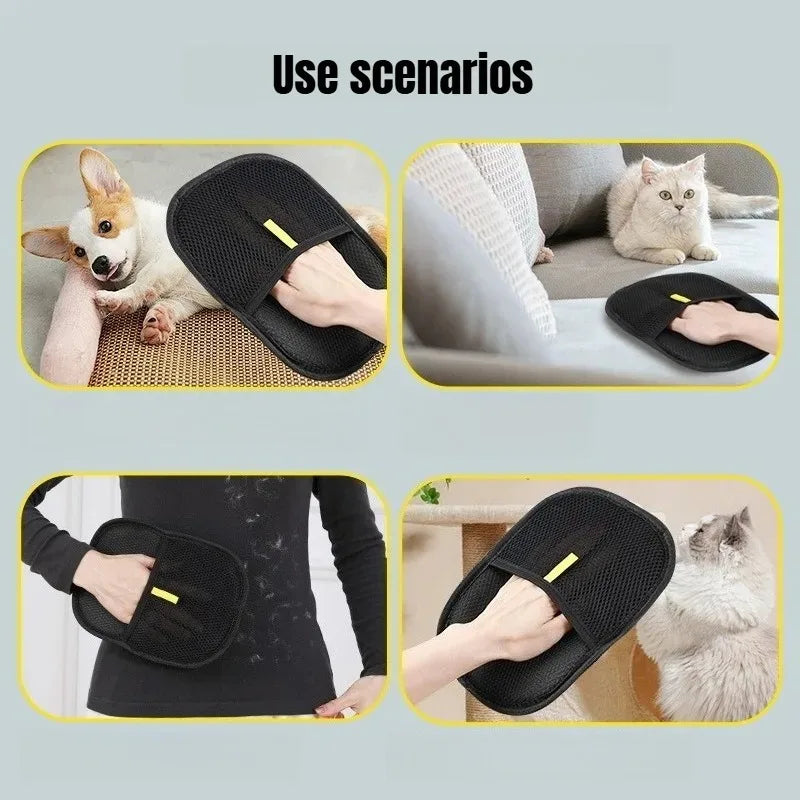 Pet Grooming Gloves Hair Remover for Dogs Cats Rabbits