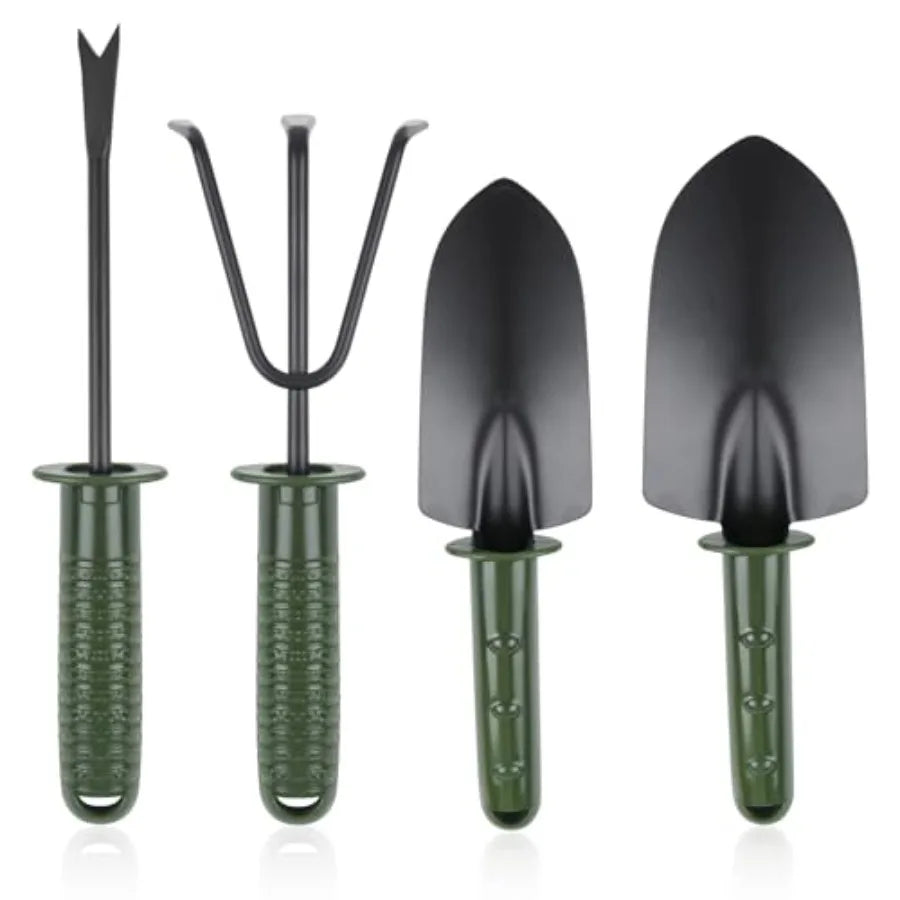 SHXI Garden Tool Set 4 Pieces With Hand Shovel Transplant Shovel Weeder And Rake
