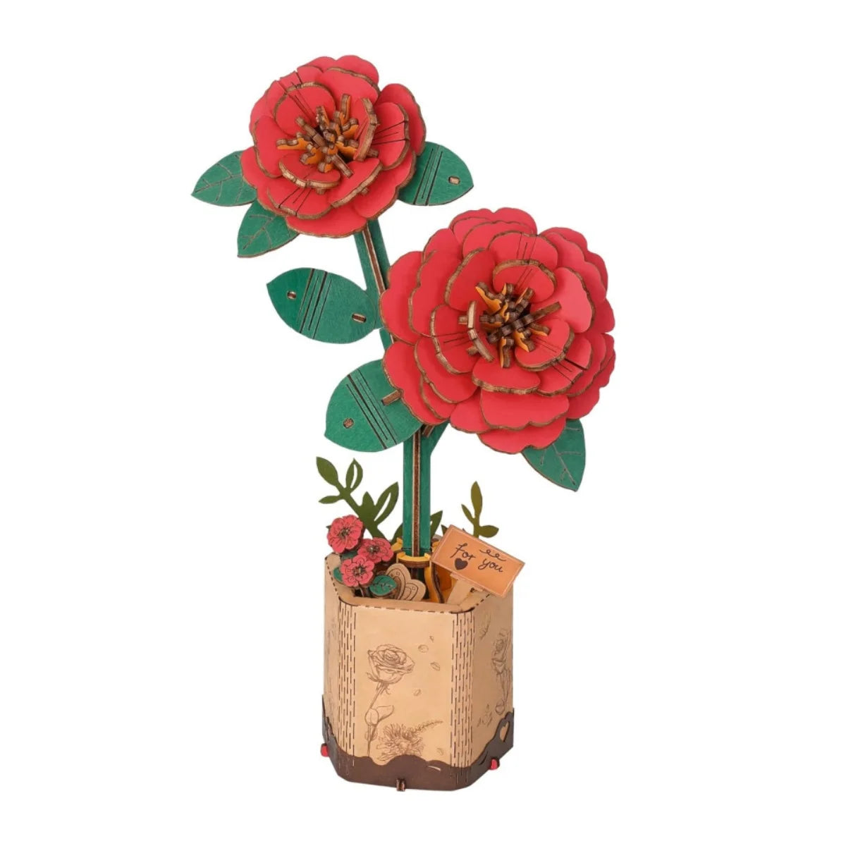 Robotime ROKR 3D Wooden Puzzle Flowers Bouquet Craft Kit