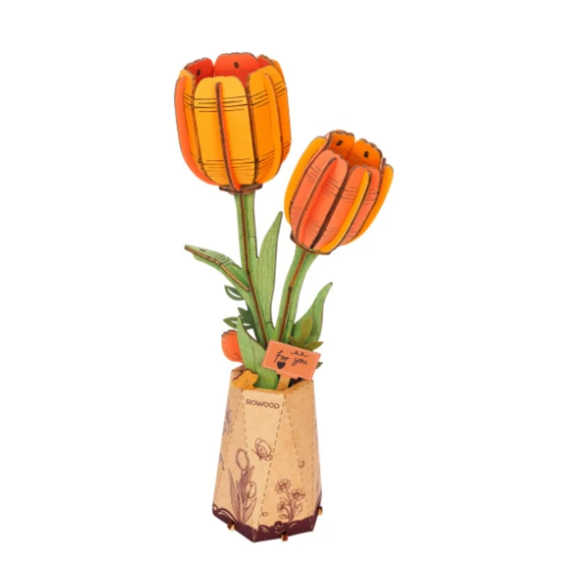 Robotime ROKR 3D Wooden Puzzle Flowers Bouquet Craft Kit