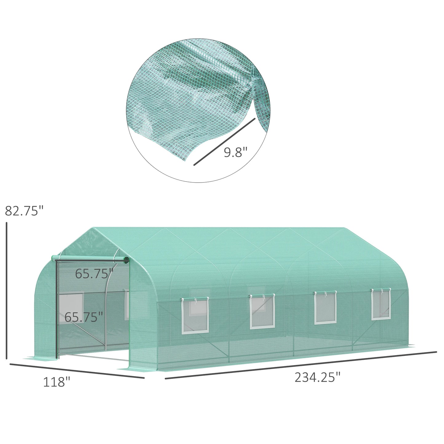 Outsunny Walk-In Greenhouse For Garden Plant Growth