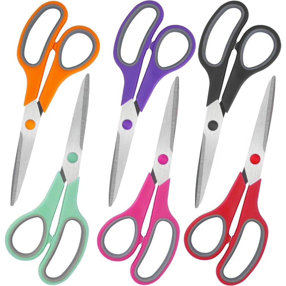 All Purpose Comfort Grip Scissors For Office School Craft Fabric