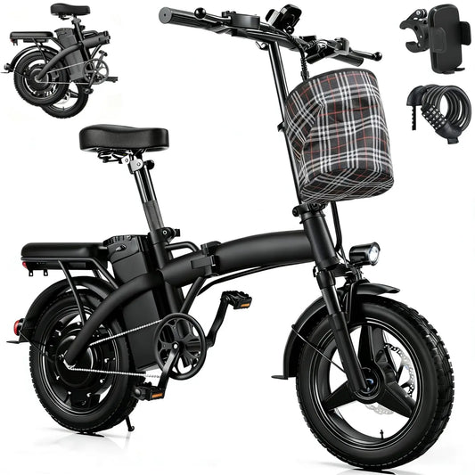 Electric Folding Bike For Adults And Teens 550W 25MPH With 48V Battery