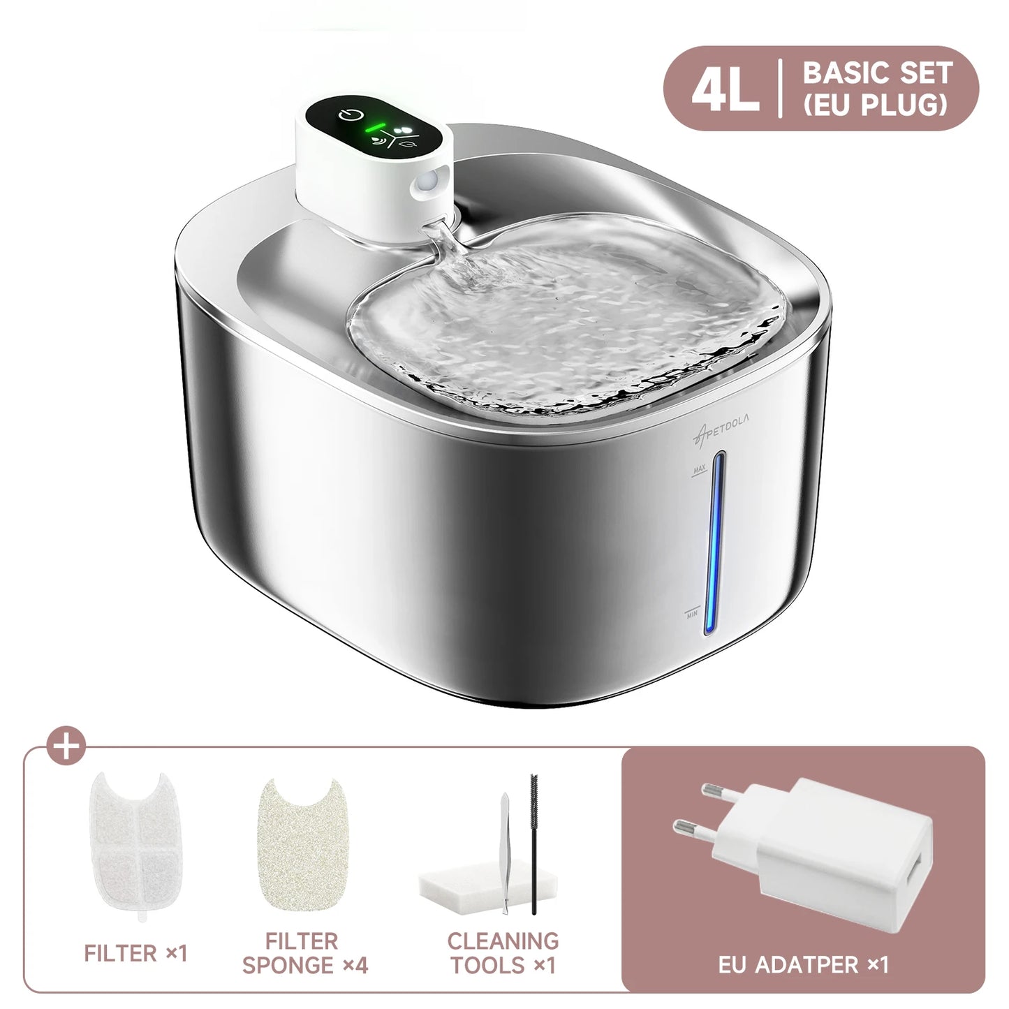 APETDOLA Wireless Cat Water Fountain Auto Sensor For Cats And Dogs