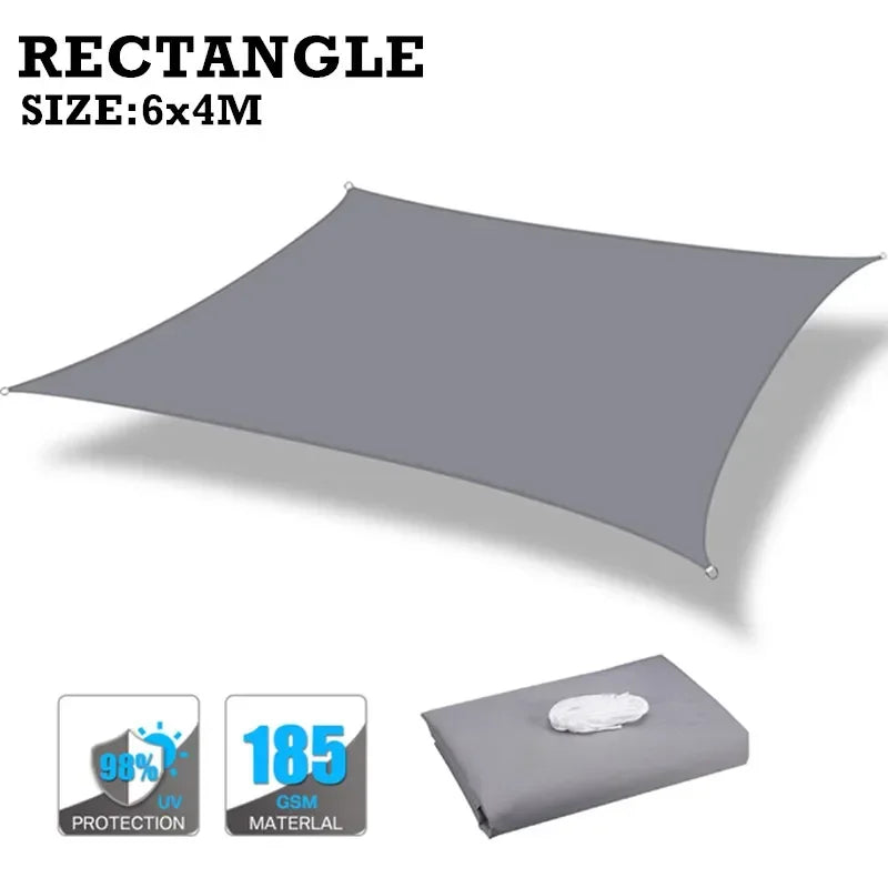 Waterproof Sun Shade Sail 160GSM For Outdoor Patio Garden Beach Camping