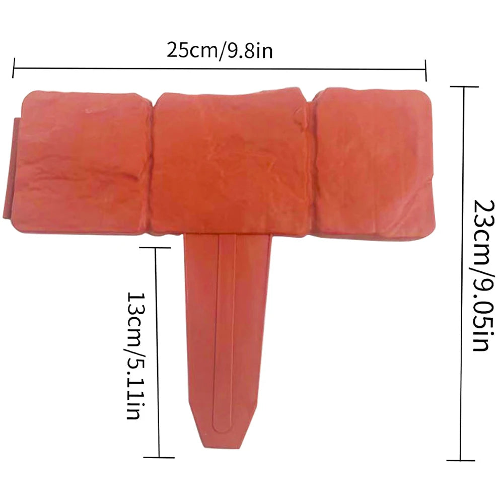 Shunmaii Garden Edging Border Set Plastic Imitation Stone Landscape