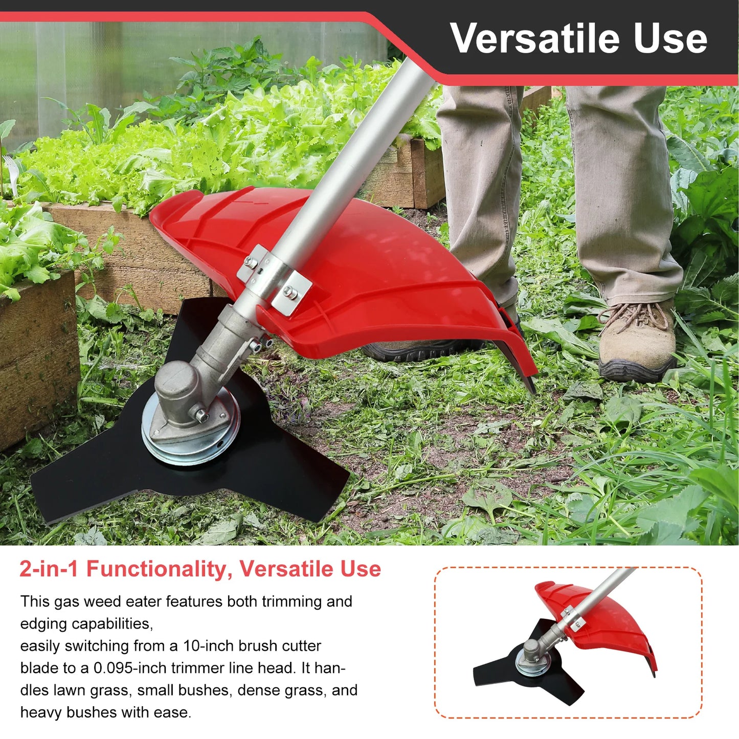 4 Stroke Gas Weed Eater Trimmer For Lawn And Garden