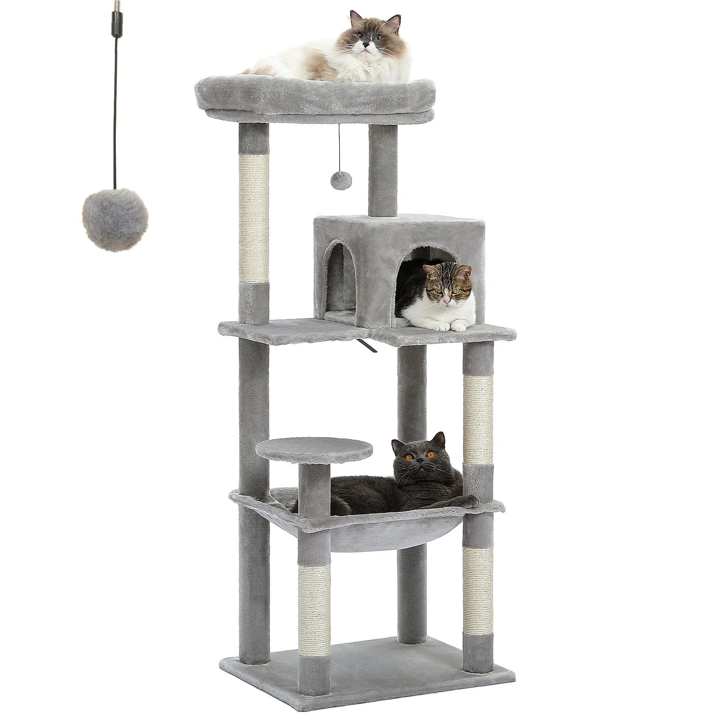 PAWZ Road Cat Tree Indoor 5 Level Tower Sisal Posts