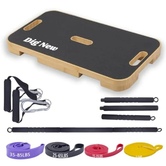 Wooden Resistance Band Foot Plate Non Slip Surface Home Gym