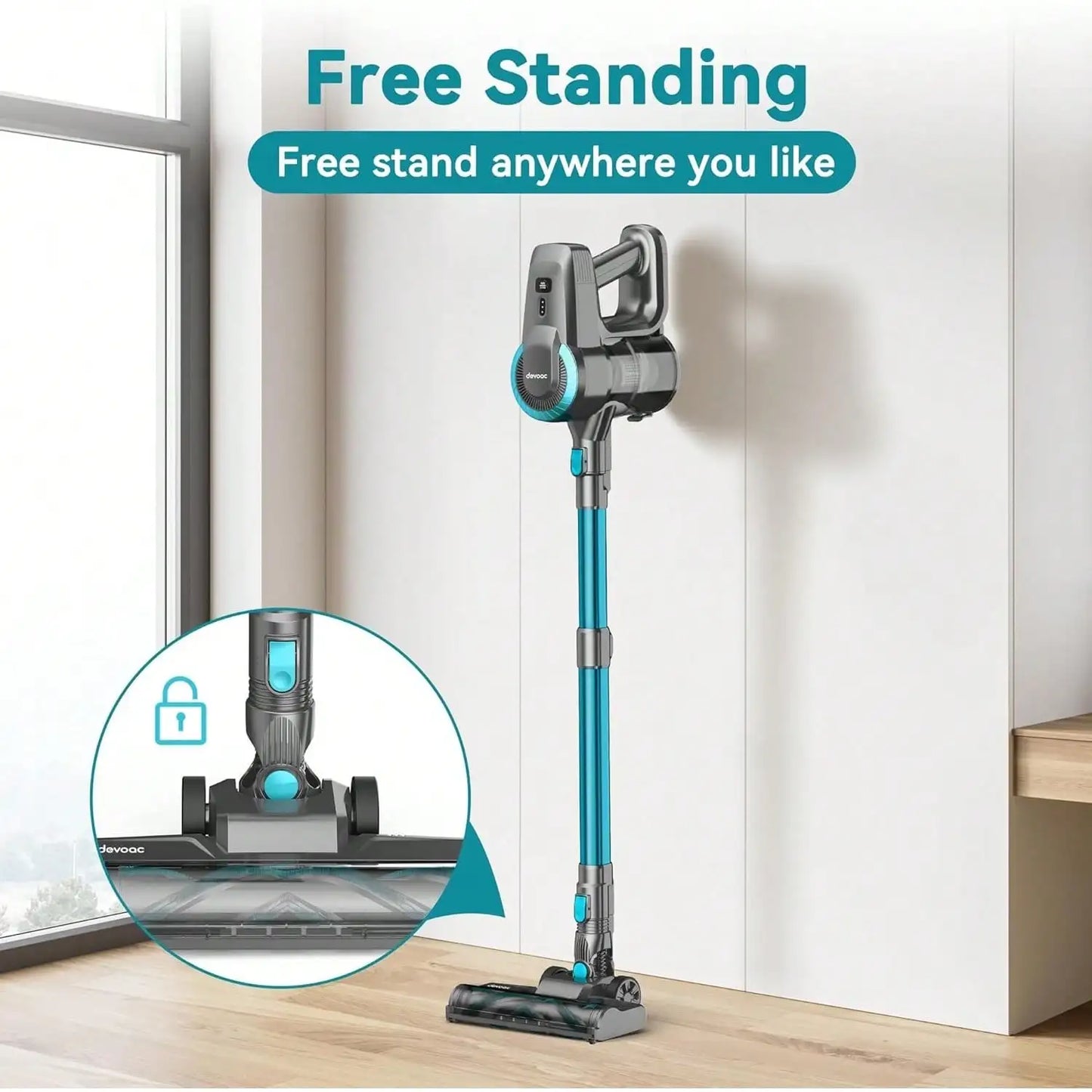 Cordless Vacuum Cleaner 6 In 1 Ultralight Stick Vacuum 40KPa