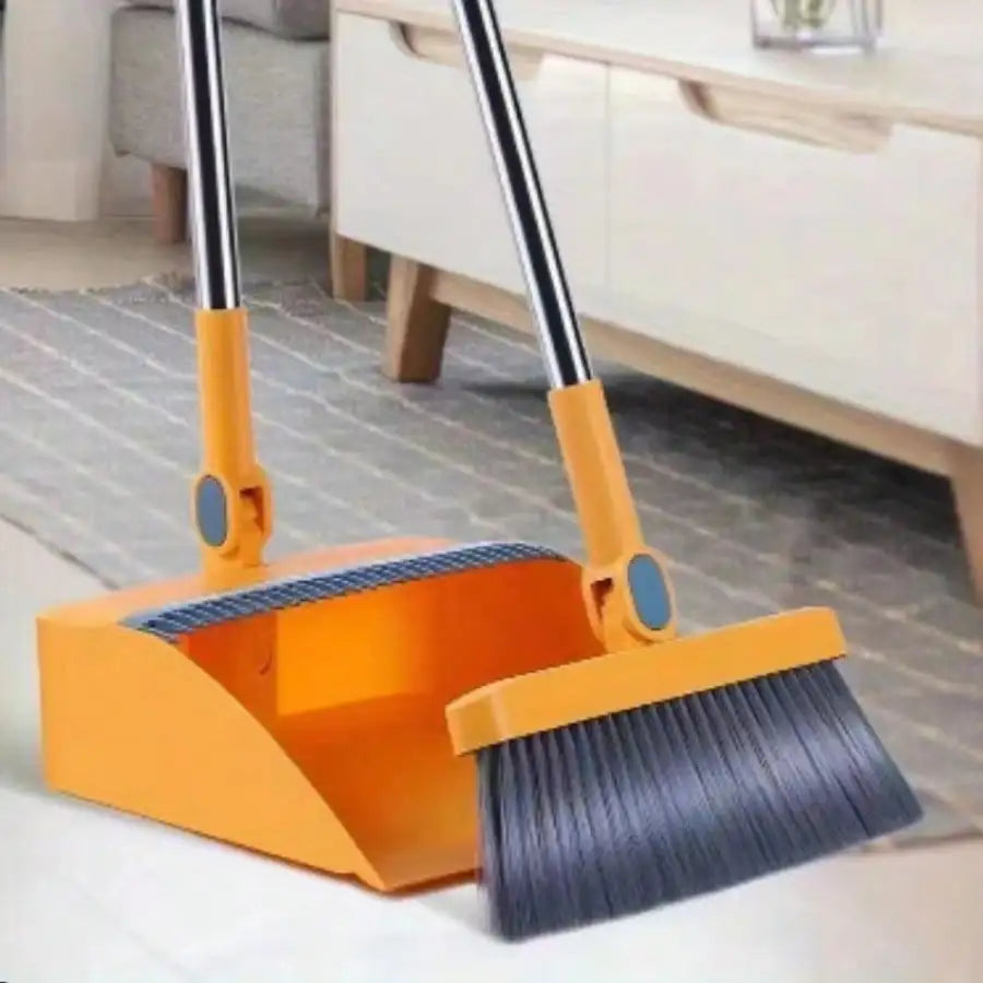 Foldable Broom And Dustpan 3-In-1 Rotatable Cleaning Set