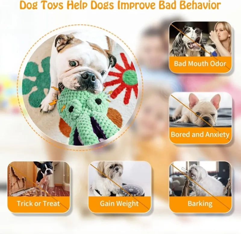 Ultra Soft Plush Squeaky Dog Toy For All Breeds Training Reward Gift