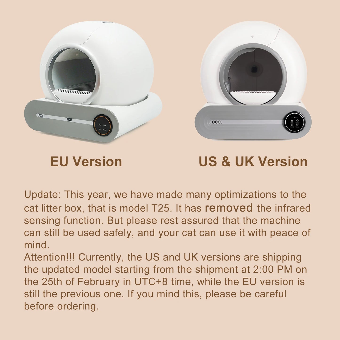 DOEL Self Cleaning Cat Litter Box Automatic Smart App
