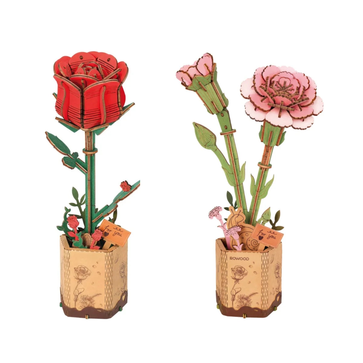 Rolife 3D Wooden Puzzle Flowers Eternal Flowers Model Kit