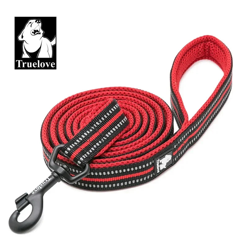 TRUELOVE Reflective Nylon Mesh Padded Pet Leash For Dogs And Cats