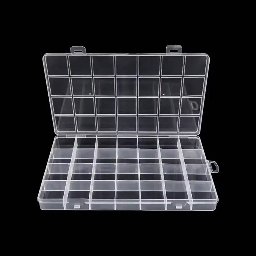 Plastic Jewelry Storage Case 28-Grid With Removable Dividers