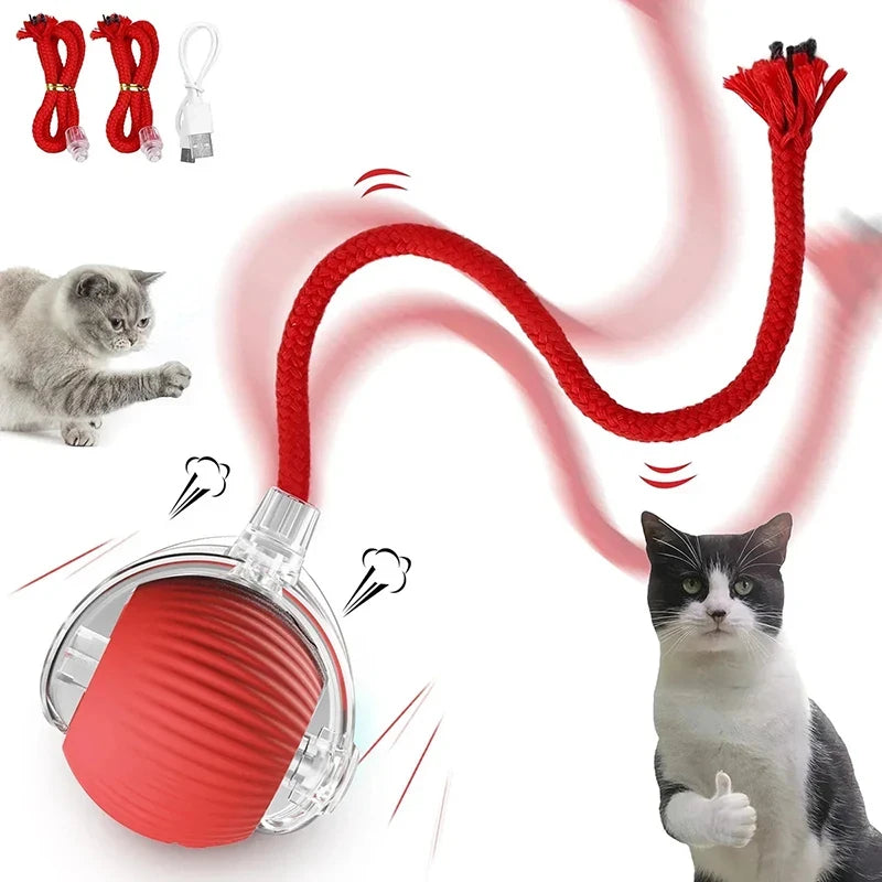 Rechargeable Automatic Rolling Ball Cat Toy Imitates Mouse