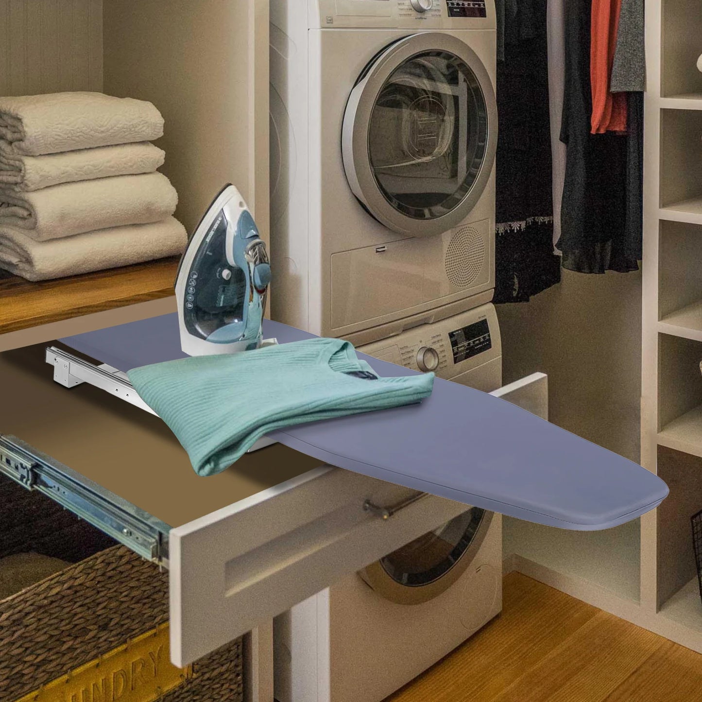 Retractable Ironing Board Cabinet Mount For Closet Stowaway