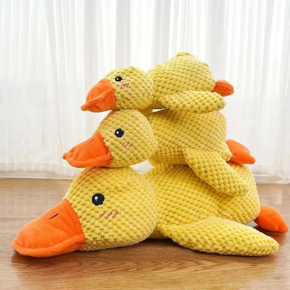 Squeaky Plush Duck Dog Toy Bite Resistant Chew Toy