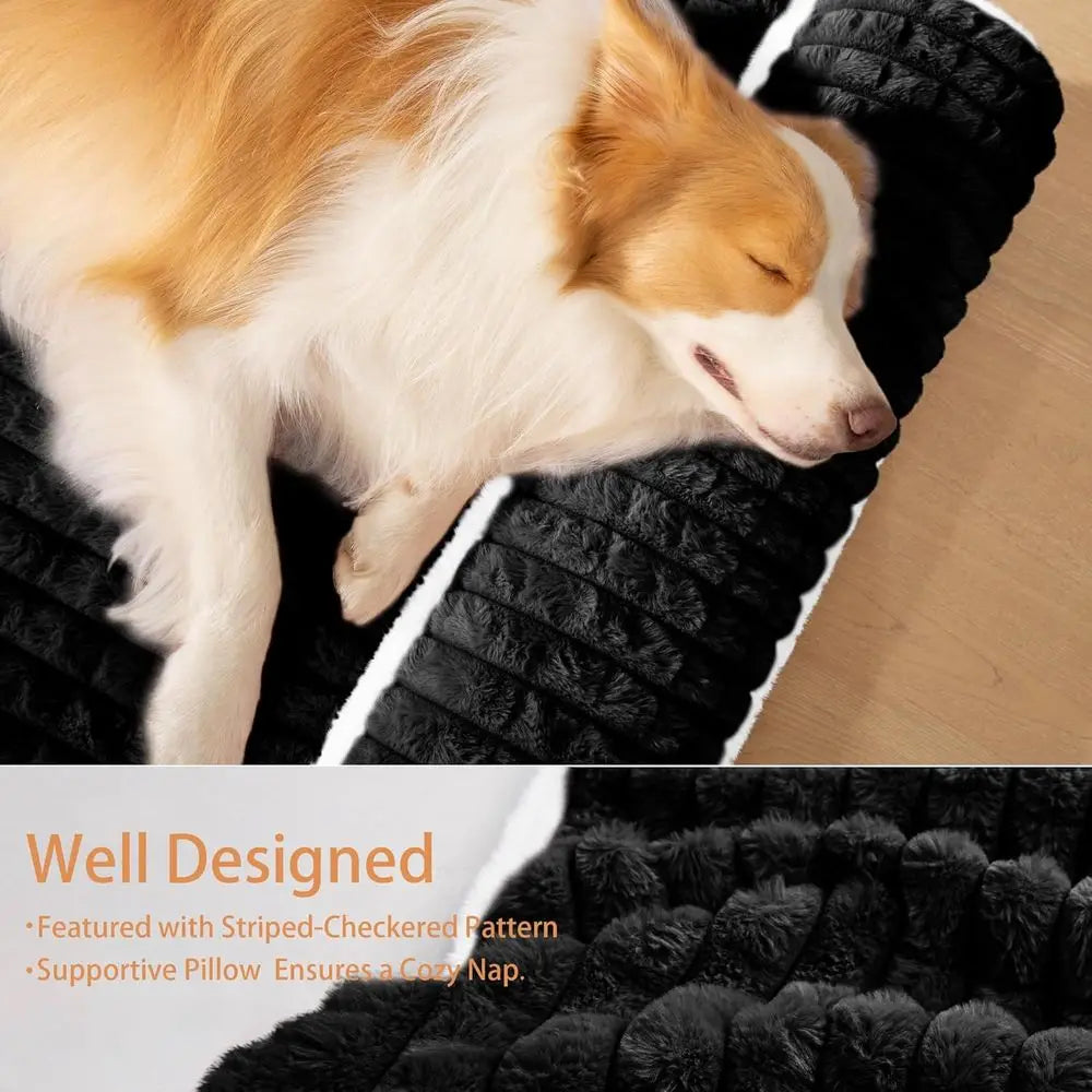 NONECN Orthopedic Large Dog Bed Egg Crate Foam Removable Cover