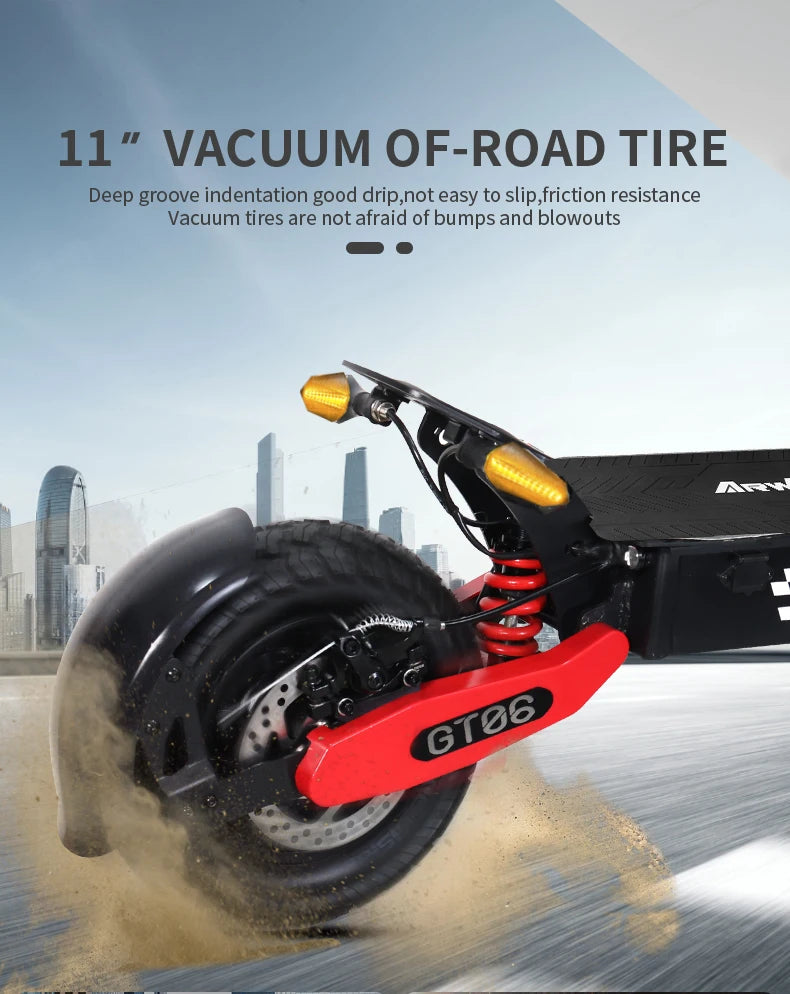 Arwibon GT06 1200W Foldable EScooter For Adults 25 MPH Off Road